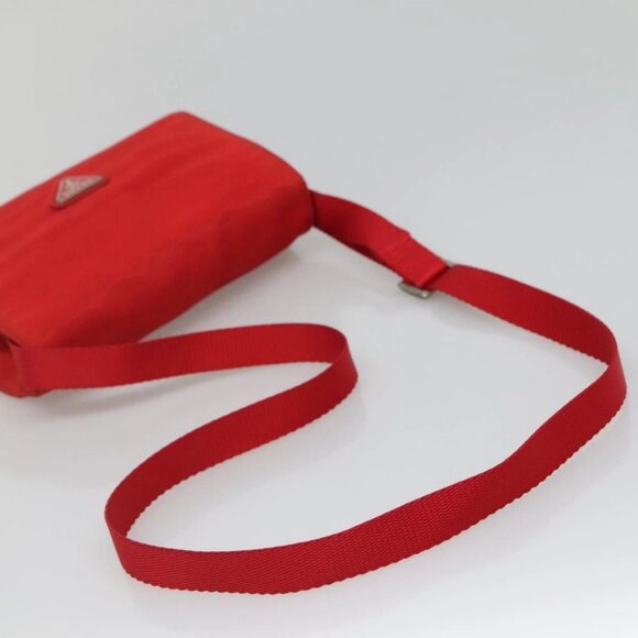 PRADA Shoulder Bag Nylon Red Auth 137444 - Picture 8 of 16